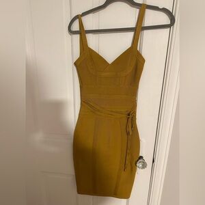 Gold bandage dresss size small never worn